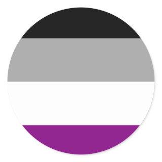 Asexual Pride Flag Classic Round Sticker