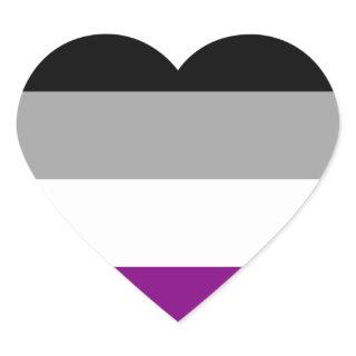 Asexual Pride Flag Heart Sticker