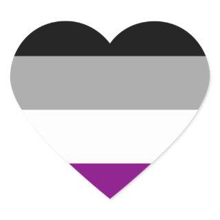 Asexual Pride Flag Heart Sticker