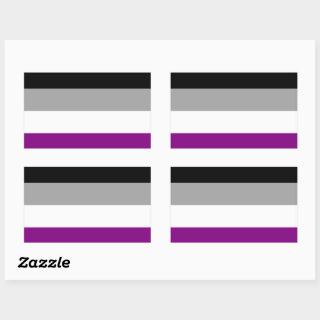 Asexual Pride Flag Rectangular Sticker