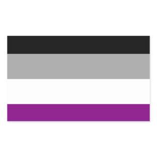 Asexual Pride Flag Rectangular Sticker