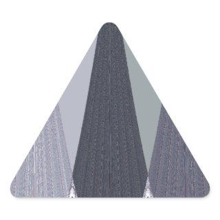 Ash Gray Chevron Dots Art Print Triangle Sticker