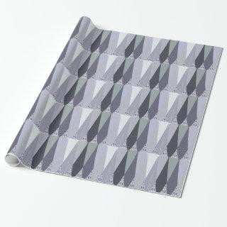 Ash Gray Chevron Dots Art Print