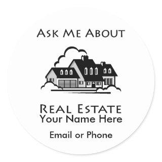 Ask Me About Real Estate Sticker