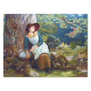 Asleep in the Woods (by Arthur Hughes) Tissue Paper