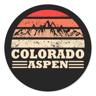 Aspen Colorado Classic Round Sticker
