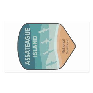 Assateague Island National Seashore Seagulls Rectangular Sticker