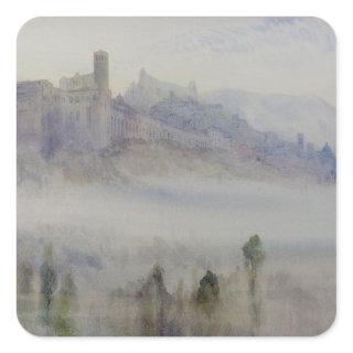 Assisi, Early Morning Square Sticker