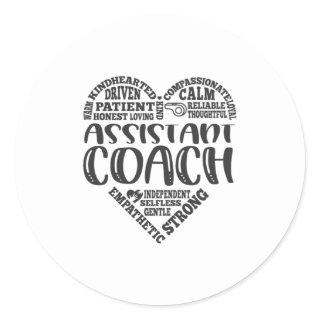 Assistant Coach, dance coach, subway art Classic Round Sticker