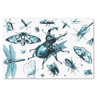 Assorted Bugs Black, Gray, Blue Tissue Paper