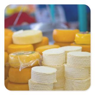 Assorted cheeses square sticker