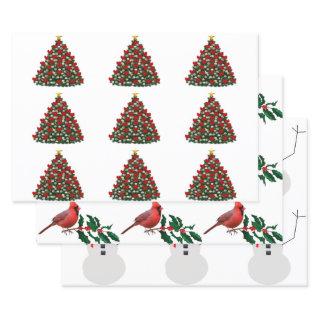 Assorted Chgristmas s 3 Flat Sheets