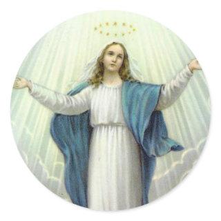 Assumption of Blessed Virgin Mary Classic Round Sticker