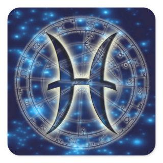 Astro Symbol Pisces Square Stickers