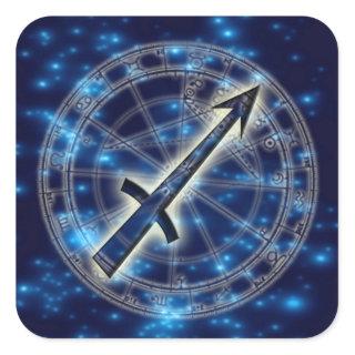 Astro Symbol Sagittarius Square Stickers