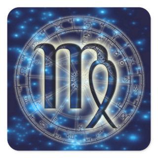 Astro Symbol Virgo Square Stickers