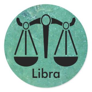 Astrology Sign Libra Horoscope Scale Symbol Sticke Classic Round Sticker