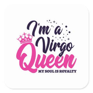 Astrology Zodiac August & September Birthday Virgo Square Sticker