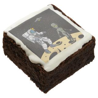 Astronaut and alien     brownie