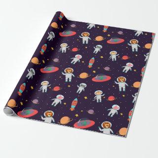 Astronaut Animals In Space Pattern I