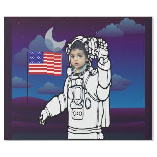 Astronaut On Moon Outer Space Boy Birthday