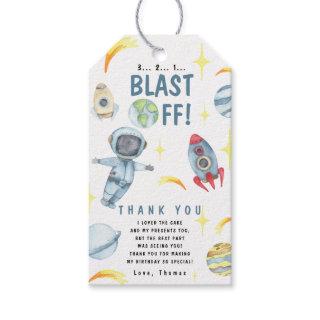 Astronaut Space Birthday Party Gift Tags