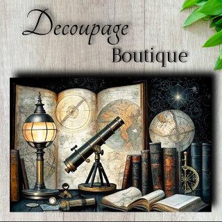 Astronomer's Desk Decoupage Tissue Paper