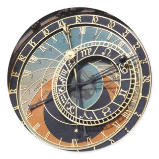 Astronomical Clock In Praque  Classic Round Sticker