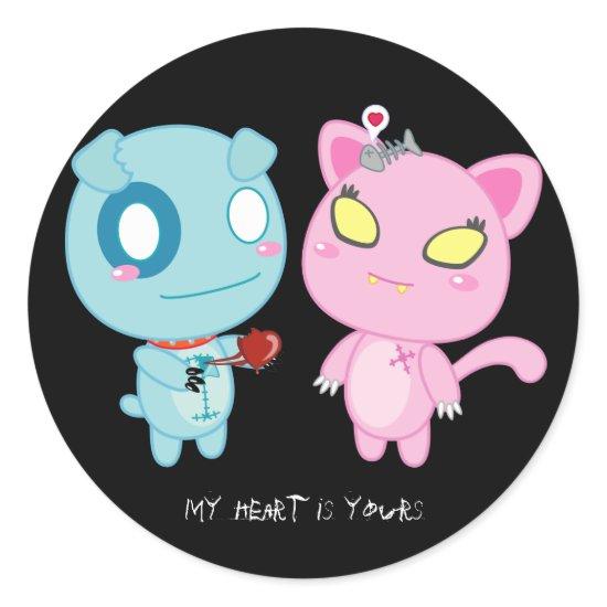 Asyl & Nadel Valentine - My Heart is Yours Classic Round Sticker