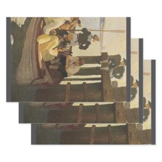 At Queen's Ferry by NC Wyeth, Vintage Pirates  Sheets