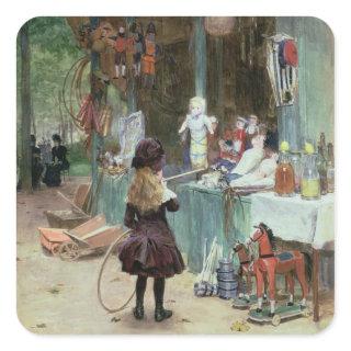At the Champs-Elysees Gardens, c.1897 (gouache on Square Sticker