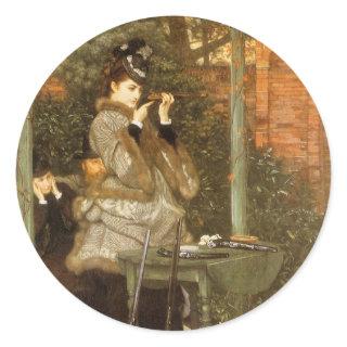 At the Rifle Range by James Tissot, Vintage Art Classic Round Sticker