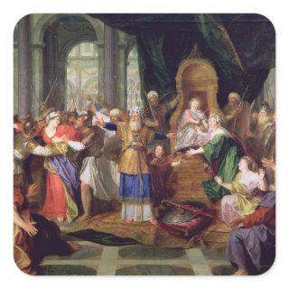 Athaliah Expelled from the Temple, c.1697 (oil on Square Sticker