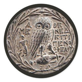 Athens Silver Tetradrachm Classic Round Sticker