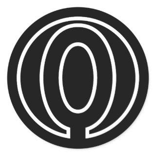 Athletes Number 0 circle shape Classic Round Sticker