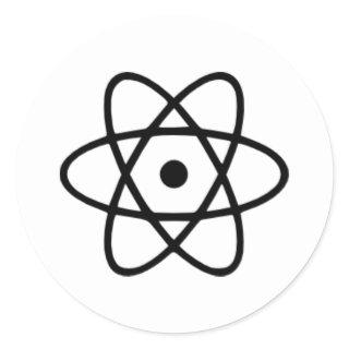 Atom Classic Round Sticker