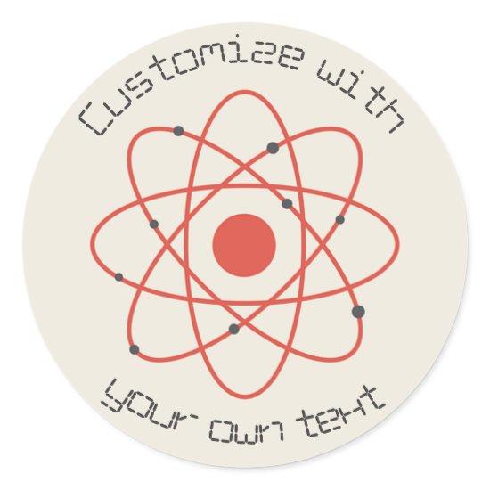 Atom Structure Classic Round Sticker