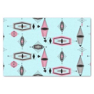 Atomic Pink & Grey Pattern Tissue Paper