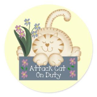 Attack Cat on Duty Stickers