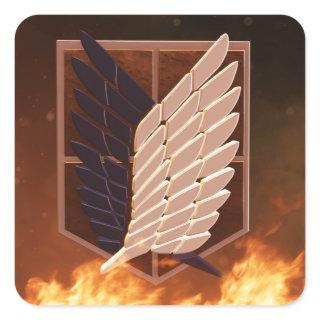 Attack On Titan-Survey Corps Logo Square Sticker