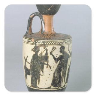 Attic black-figure lekythos square sticker