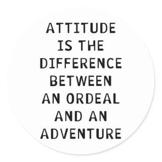 Attitude Difference Classic Round Sticker