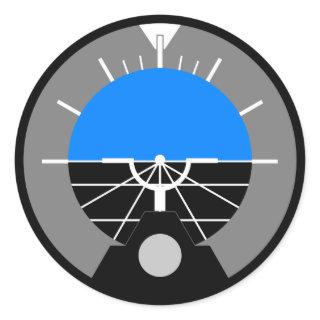 Attitude Indicator Gauge Classic Round Sticker