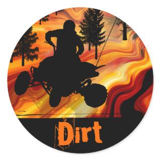 ATV on the Road from Hell Classic Round Sticker