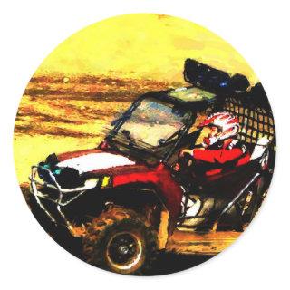 ATV Rider - All Terrain Extreme  Motorsports Classic Round Sticker