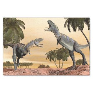 Aucasaurus dinosaurs fight - 3D render Tissue Paper