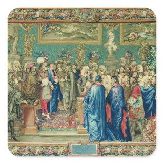 Audience Granted by Louis XIV  to the Count Square Sticker