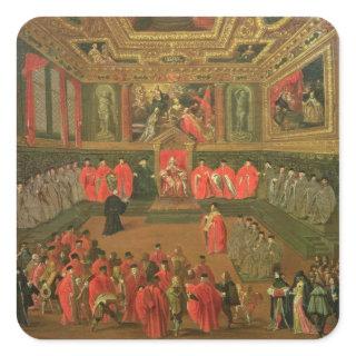 Audience with the Doge in Square Sticker