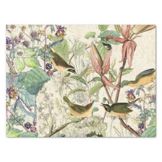 Audubon Warbler Birds Wildflowers Tissue Paper