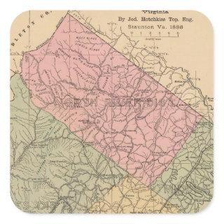 Augusta County, Virginia 2 Square Sticker
